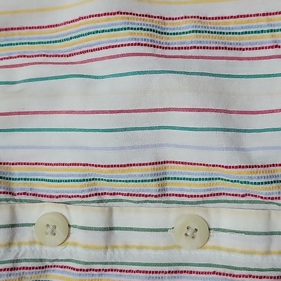 Madewell Button-Front Cami Tank in Textural Rainbow Stripe Size - Picture 6 of 8
